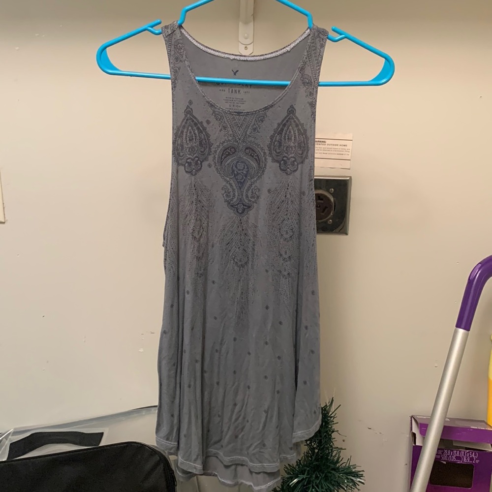 Grey tank top.